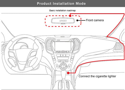 3 Channel Dash Cam for Cars  Black Box 1080P Video Recorder Rear View Camera for Vehicle